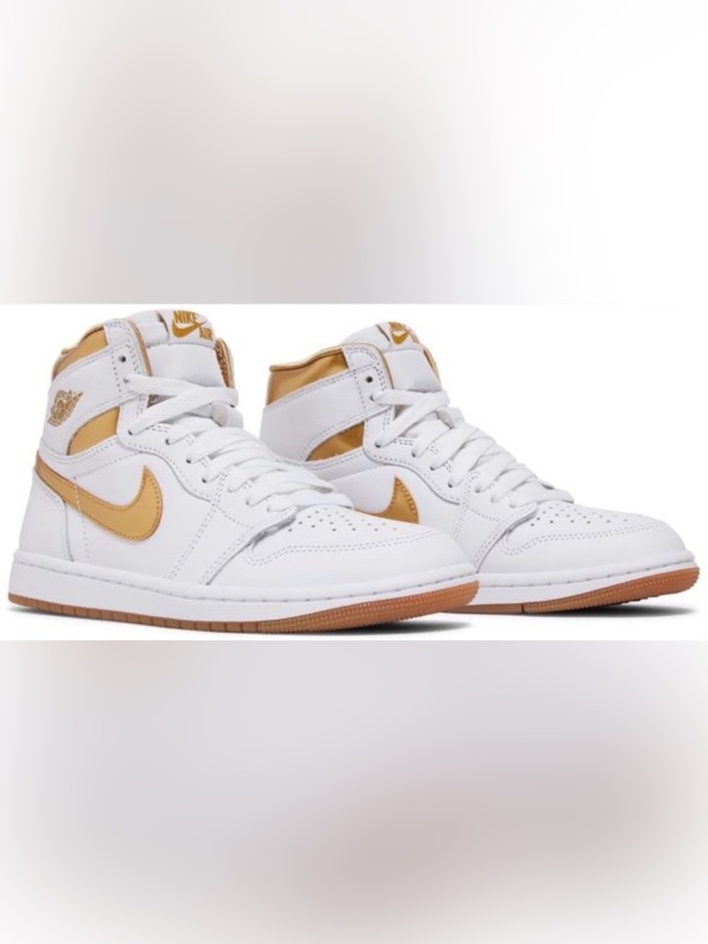 🆕 Nike Wmns Air Jordan 1 Retro High OG Metallic Gold | Women’s 12.5 NIB